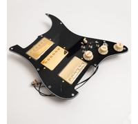 Juego de golpeador cargado precableado para guitarra Fender ST HHH, pastillas Alnico 5 Humbucker con división de bobina, compatible con juego de pastillas, kit completo de actualización de arnés de