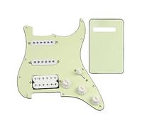 Juego De Golpeador De Guitarra Precableado Alnico 5 Cargado SSH HSS + Placa Trasera Para Piezas De Guitarra Eléctrica FD ST (Color : Green 3ply)
