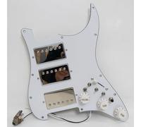 Juego de golpeadores cargados precableados para guitarra Fender ST HHH, pastillas Alnico 5 Humbucker con división de bobina, compatible con juego de pastillas Wilkinson, kit completo de actualización