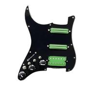 Juego de golpeadores de guitarra eléctrica ST Guitarra SSH-Coil Splitting precableado, dos mini Humbucker + un Humbucker (9K/9K/15K) (interruptor BK verde)