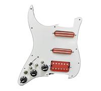 Juego de golpeadores de guitarra eléctrica ST Guitarra SSH-Coil Splitting precableado, dos mini Humbucker + un Humbucker (9K/9K/15K) (interruptor WH rojo)