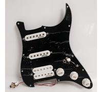 Juego de golpeadores de guitarra precableados para Fender Strat Style SSH Cargado Pickguard - con bobina única Alnico 5 y pastillas Humbucker, interruptor de 5 vías, kit completo de actualización