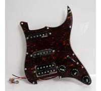 Juego de golpeadores de guitarra precableados para Fender Strat Style SSH Cargado Pickguard - con bobina única Alnico 5 y pastillas Humbucker, interruptor de 5 vías, kit completo de actualización