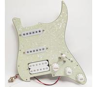 Juego de golpeadores de guitarra precableados para Fender Strat Style SSH Cargado Pickguard - con bobina única Alnico 5 y pastillas Humbucker, interruptor de 5 vías, kit completo de actualización