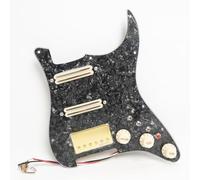 Juego de golpeadores de guitarra precableados para golpeador cargado por Strat SSH precableado - Juego de pastilla Humbucker Alnico 5 con bobina dividida, compatible con kit de actualización de