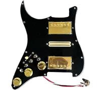 Juego de golpeadores HSH precableados para mano izquierda, protectores de púas zurdos, bobina dividida Alnico V, 4 palancas de corte único para Squier Strat accesorios de guitarra eléctrica de