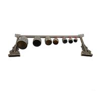 Juego de gong de meditación de bronce chino con 7 campanas decoradas para uso en prácticas de relajación y atención plena