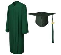 Juego de gorra y vestido de graduación | Juego de bata de graduación mate y de gorra | Disfraces de bata de juez, batas de coro para iglesia, para graduados de secundaria universitaria
