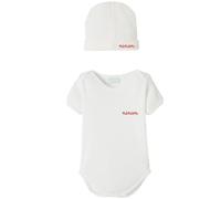 Juego de gorro de nacimiento bordado de 2 piezas - Conjunto de body y gorro de nacimiento 100% algodón, ideal para regalo de nacimiento
