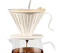 Juego de goteo de café - de acero inoxidable el cervecero, filtro de café manual | Lado a gota de fácil uso, herramienta de elaboración de cerveza de extracción lenta, diseño duradero para un rico