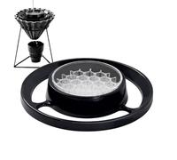 Juego de goteo de café, estación de preparación manual, kit de malla reutilizable, filtro de cono de acero inoxidable para el hogar, de preparación ideal para hombres, mujeres, viajeros