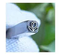 Juego de grabado de acero con sellos metálicos de precisión para manualidades de joyería, cuero, madera y metal(Pattern 14-1 PCS,5MM)