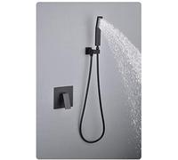 Juego de Grifo de Ducha de baño de latón montado en la Pared, Cabezal de Ducha + grifos mezcladores, Cepillo de Ducha de Mano, grifos de baño Dorados y Negros - (Color: púrpura)