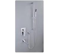 Juego de Grifo de Ducha de baño de latón montado en la Pared, Cabezal de Ducha + grifos mezcladores, Cepillo de Ducha de Mano, grifos de baño Dorados y Negros - (Color: Azul Marino)