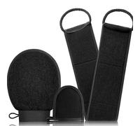 Juego de guantes exfoliantes: limpiador de espalda para ducha, limpiador facial y guantes exfoliantes, exfoliante corporal para el cuidado de la piel, exfoliadores corporales para uso en la ducha para