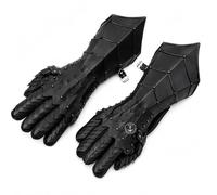 Juego de guantes medievales de Nazgul | Guantes de acero Nazgul negro | Guantes de disfraz | Par de guantes de guante para disfraz de cosplay para LARP, cosplay, ferias renacentistas, Halloween