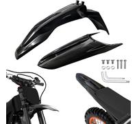 Juego de guardabarros delantero y trasero para moto eléctrica Tuttio Soleil 01, guardabarros compatible con patrón de fibra de carbono para motocicleta Tutti todoterreno (negro)