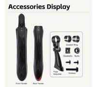 Juego de guardabarros delantero y trasero WEST BIKING para bicicleta con rápida, ajustable y reflectante, accesorio de ciclismo para MTB, carretera y
