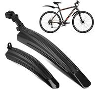 Juego de guardabarros para bicicleta, 20-26 pulgadas, juego de protección antisalpicaduras ajustable delantero trasero guardabarros MTB Quick Release fijación guardabarros guardabarros para protección