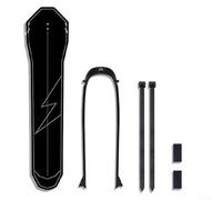 Juego de guardabarros para bicicleta hecho de plástico Pp5, delantero y trasero para guardabarros para bicicletas de carretera y montaña, se adapta a horquillas de 90-200 mm de ancho, color negro con