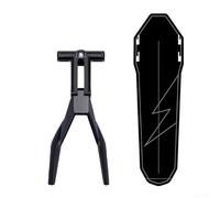 Juego de guardabarros para bicicleta PP5 de plástico delantero y trasero, diseño aerodinámico, instalación sin herramientas, para asiento de bicicleta de montaña o tija de sillín negro (estilo asiento