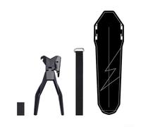Juego de guardabarros para bicicleta PP5 de plástico delantero y trasero, diseño aerodinámico, instalación sin herramientas, para asiento de bicicleta de montaña o tija de sillín negro (estilo tija de