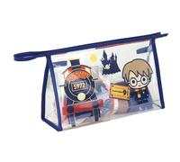 Juego de guardería Harry Potter de 3 Piezas de Warner Bros: Toalla, Cepillo y Vaso en Estuche de Belleza sin PVC