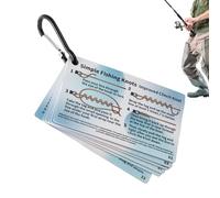 Juego de guía de nudos de pesca, 6 tarjetas de instrucciones impermeables, 12 tipos de manual de referencia de nudos de pesca, ayuda de entrenamiento para principiantes, herramienta de aprendizaje