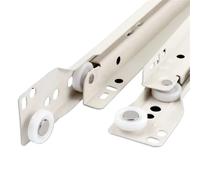 Juego de guías for cajones, dos rieles de armario, mesa de ordenador gruesa, armarios de ropa, polea de rodillo for teclado, muebles, 1 Juego(16inch(40cm))