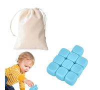 Juego de guijarros de piedra, juguete de entrenamiento de coordinación -mano,Juego de lanzamiento colorido - 10x juguete educativo de bloque de apilamiento portátil, juguete de habilidades motoras