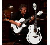 Juego de guitarra acústica clásica para principiantes con diseño recortado, bolsa de concierto, correa, cejilla, cuerdas y púas para un fácil aprendizaje y práctica