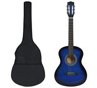Juego de guitarra clásica de 8 piezas para niños, color azul, 3/4 36 pulgadas, color del artículo: azul
