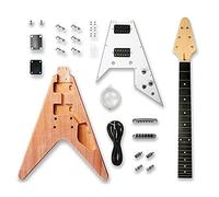Juego De Guitarra Eléctrica DIY, Cuerpo De Caoba, Diapasón De Palisandro, Construye Tu Propia Guitarra Eléctrica Kit de bricolaje de guitarra eléctrica