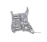 Juego De Guitarra Pickguard,Electric Guitar Pickg Golpeador Precableado Cargado HSH SSH HH SSS Color Cebra Blanco Y Negro(1set SSS Zebra)