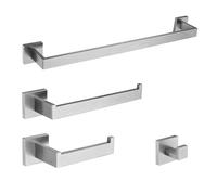 Juego de Hardware de baño Barra Dorada Barra de Toallas de Toalla higiénica Toalla de Toallas Accesorios de baño de Bata de baño, Negro, de Talla (Metal cepillada de Talla)