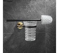 Juego de Hardware de baño de Acero Inoxidable Accesorios de baño de Toalla de Toalla Negra Barra de Barra de Oro Soporte para Toalla de Toalla de Toalla de Oro, Rejilla para Toallas (Cepillo para el