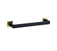 Juego de Hardware de baño Monte de Pared Murera Black Gold Acero Inoxidable Barra de Toalla de Toalla de Toalla de Papel Batón Accesorios de baño Accesorios de baño Set, SR, Set de 5 Piezas (Barra de