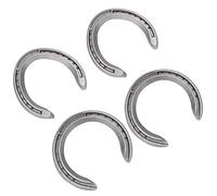 Juego de Herraduras de Aluminio, 4 Piezas, Accesorios Resistentes para Herraduras para Caballos Que Caminan sobre Suelo Duro, Tamaño 12cm-13,5 Cm (4)