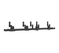 Juego de herrajes para puerta corredera de acero negro de 152,5 cm, riel de puerta corredera duradero para viviendas modernas, fácil montaje y guía estable, ideal para puertas de dormitorios y