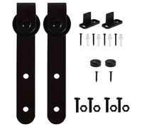 Juego de herrajes para puerta corredera de granero con todos los accesorios de montaje, instalación rápida en 30 momentos, herrajes fuertes para puerta de granero