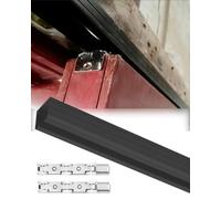 Juego de herrajes para puerta corredera negra de 4 a 15 pies, rodillo de riel de puerta de bolsillo para cocina y cobertizo al aire libre y elegante (4,2 m 4,2 m)