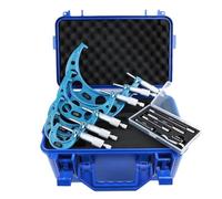 Juego de herramientas 0-25/25-50/50-75/75-100 mm 0,01 micrómetro en espiral exterior y herramienta calibrador Vernier(6pcs 0-150mm)