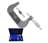 Juego de herramientas 0-25/25-50/50-75/75-100 mm 0,01 mm micrómetro en espiral exterior y herramienta de calibrador Vernier(75-100mm)