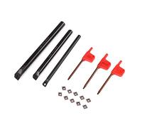 Juego de Herramientas CNC de Torno Soporte de Torno SCLCR Barra de Torsión Interna + 10 Piezas CCMT0602 Insertar + llave de 3 Piezas