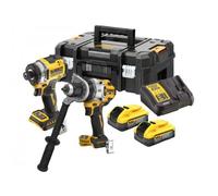 Juego de herramientas combinadas inalámbricas sin escobillas DeWalt 18 V/2 x 5 Ah DCK2200H2T