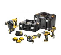 Juego de herramientas combinadas inalámbricas sin escobillas DeWalt 18 V/3 x 5 Ah DCK428P3T