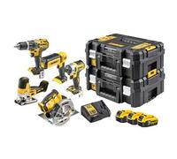 Juego de herramientas con batería combinada DeWALT de 18 V, 3 baterías DCK500P3T