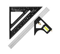 Juego de herramientas cuadrado y cuadrado negro