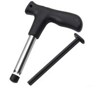 Juego de herramientas de acero inoxidable para abridor de coco con raspador y taladro para una fácil apertura de frutas, 12,4 x 9 cm, accesorio de cocina negro para el hogar y el exterior