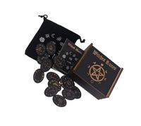 Juego de herramientas de adivinación de mitología nórdica con 24 runas simbólicas y manual de interpretación ilustrado, herramientas y accesorios paganos de adivinación